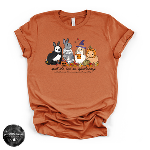 Bunny Halloween at Spill The Tea Sis Apothecary Tee | Cute Spooky Bunny Graphic T-Shirt — view 4