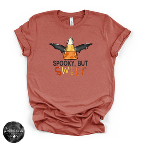 Spooky But Sweet Tee | Cute Halloween Ghost Graphic T-Shirt — view 4