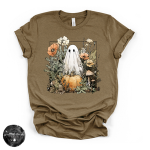 Ghostly Pumpkin Tee | Cute Spooky Halloween Graphic T-Shirt — view 6