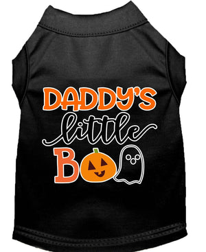 Halloween Pet Dog & Cat Shirt Screen Printed, "Daddy's Little Boo" — view 1