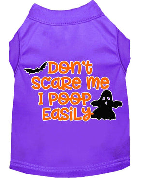 Halloween Pet Dog & Cat Shirt, "Don't Scare Me, I Poop Easily" — view 4