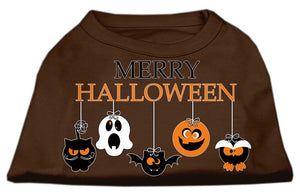 Pet Dog & Cat Shirt Screen Printed, "Merry Halloween" — view 2