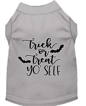 Halloween Pet Dog & Cat Shirt Screen Printed, "Trick Or Treat Yo' Self" — view 2