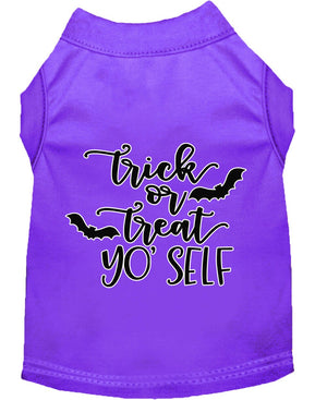 Halloween Pet Dog & Cat Shirt Screen Printed, "Trick Or Treat Yo' Self" — view 3