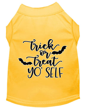 Halloween Pet Dog & Cat Shirt Screen Printed, "Trick Or Treat Yo' Self" — view 5