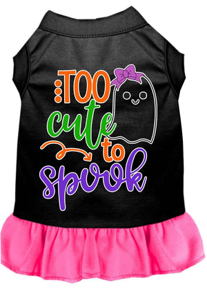 Halloween Pet Dog & Cat Dress, "Too Cute To Spook - Girly Ghost" — view 4