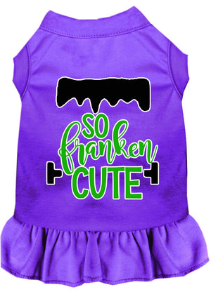Halloween Pet Dress Screen Printed, "So Franken Cute" — view 2