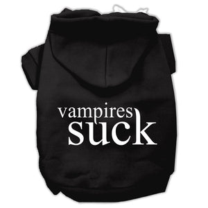 Halloween Pet Hoodie Screen Printed, "Vampires Suck" — view 2