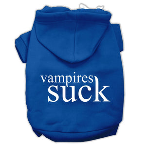 Halloween Pet Hoodie Screen Printed, "Vampires Suck" — view 4