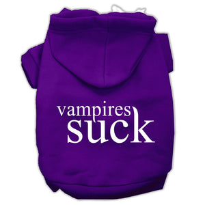 Halloween Pet Hoodie Screen Printed, "Vampires Suck" — view 6