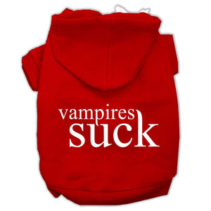 Halloween Pet Hoodie Screen Printed, "Vampires Suck" — view 1