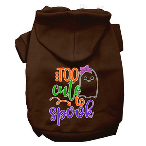 Halloween Pet Hoodie, "Too Cute To Spook Girly Ghost" — view 1