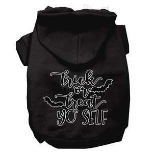 Halloween Pet Hoodie Screen Printed, "Trick Or Treat Yo' Self" — view 4