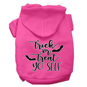 Halloween Pet Hoodie Screen Printed, "Trick Or Treat Yo' Self" — view 2
