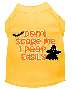 Halloween Pet Dog & Cat Shirt, "Don't Scare Me, I Poop Easily" — view 3