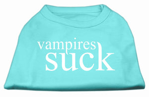 Halloween Pet Dog & Cat Shirt Screen Printed, "Vampires Suck" — view 3