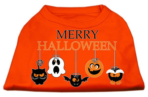 Pet Dog & Cat Shirt Screen Printed, "Merry Halloween" — view 4