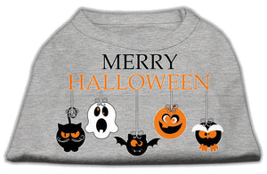Pet Dog & Cat Shirt Screen Printed, "Merry Halloween" — view 3