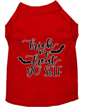 Halloween Pet Dog & Cat Shirt Screen Printed, "Trick Or Treat Yo' Self" — view 4