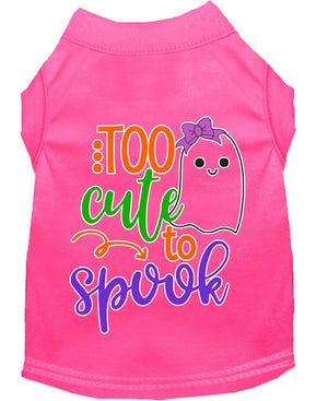 Halloween Pet Dog & Cat Shirt, "Too Cute To Spook - Girly Ghost" — view 4
