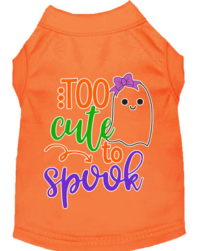 Halloween Pet Dog & Cat Shirt, "Too Cute To Spook - Girly Ghost" — view 5