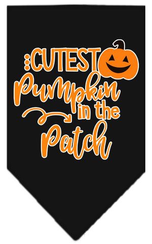 Halloween Pet and Dog Bandana Screen Printed, "Cutest Pumpkin In The Patch" — view 2