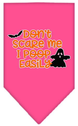 Halloween Pet and Dog Bandana, "Don't Scare Me, I Poop Easily" — view 3