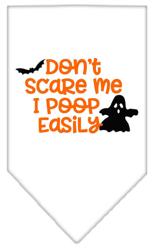 Halloween Pet and Dog Bandana, "Don't Scare Me, I Poop Easily" — view 2