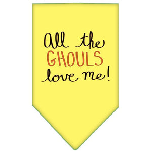 Halloween Pet and Dog Bandana Screen Printed, "All The Ghouls Love Me" — view 5