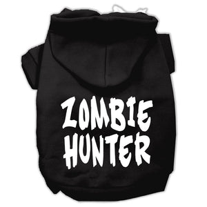 Halloween Pet Hoodie Screen Printed, "Zombie Hunter" — view 4