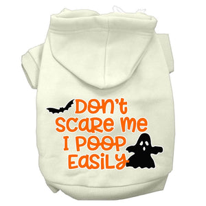 Halloween Pet Hoodie "Don't Scare Me, I Poop Easily" — view 1