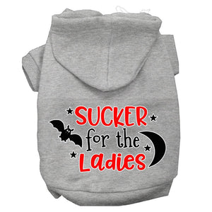 Halloween Pet Hoodie Screen Printed, "Sucker For The Ladies" — view 5