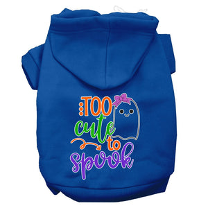 Halloween Pet Hoodie, "Too Cute To Spook Girly Ghost" — view 6