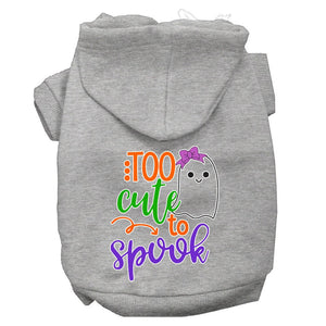 Halloween Pet Hoodie, "Too Cute To Spook Girly Ghost" — view 3