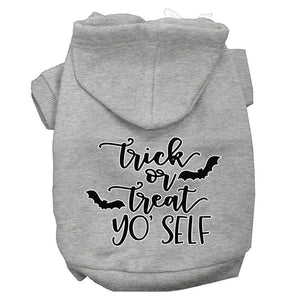 Halloween Pet Hoodie Screen Printed, "Trick Or Treat Yo' Self" — view 5