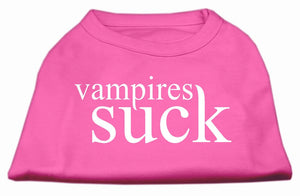 Halloween Pet Dog & Cat Shirt Screen Printed, "Vampires Suck" — view 5