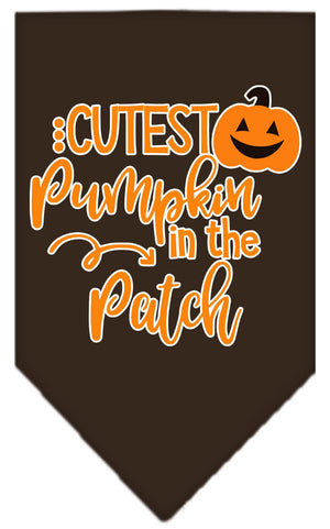 Halloween Pet and Dog Bandana Screen Printed, "Cutest Pumpkin In The Patch" — view 3