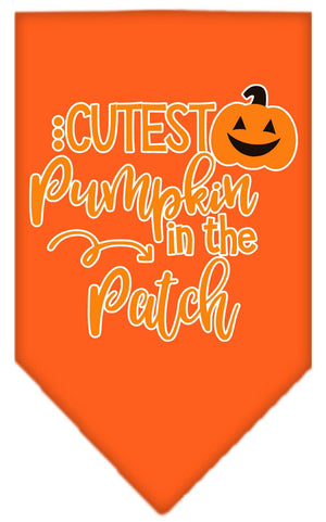Halloween Pet and Dog Bandana Screen Printed, "Cutest Pumpkin In The Patch" — view 5