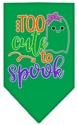 Halloween Pet and Dog Bandana, "Too Cute To Spook - Girly Ghost" — view 3