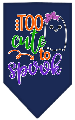 Halloween Pet and Dog Bandana, "Too Cute To Spook - Girly Ghost" — view 4