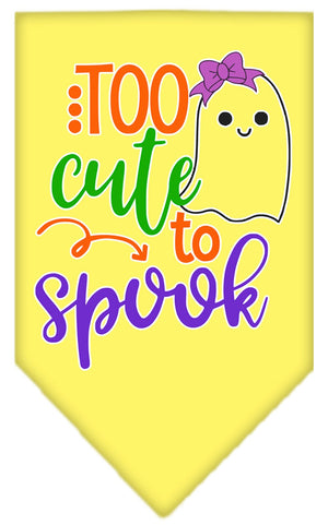 Halloween Pet and Dog Bandana, "Too Cute To Spook - Girly Ghost" — view 7