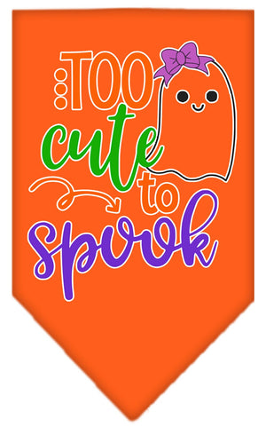 Halloween Pet and Dog Bandana, "Too Cute To Spook - Girly Ghost" — view 5