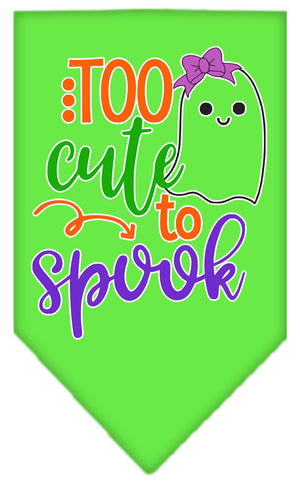 Halloween Pet and Dog Bandana, "Too Cute To Spook - Girly Ghost" — view 9