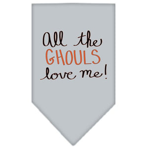 Halloween Pet and Dog Bandana Screen Printed, "All The Ghouls Love Me" — view 2