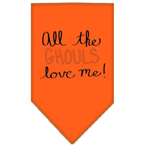 Halloween Pet and Dog Bandana Screen Printed, "All The Ghouls Love Me" — view 3