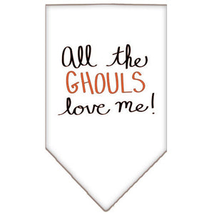 Halloween Pet and Dog Bandana Screen Printed, "All The Ghouls Love Me" — view 4