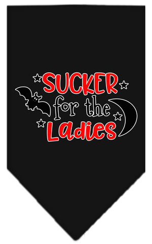 Halloween Pet and Dog Bandana Screen Printed, "Sucker For The Ladies" — view 1