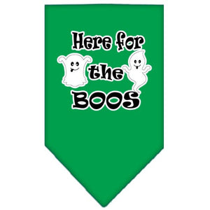 Halloween Pet and Dog Bandana Screen Printed, "Here For The Boos" — view 2