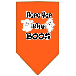 Halloween Pet and Dog Bandana Screen Printed, "Here For The Boos" — view 3