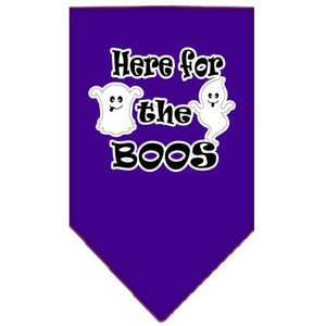 Halloween Pet and Dog Bandana Screen Printed, "Here For The Boos" — view 4